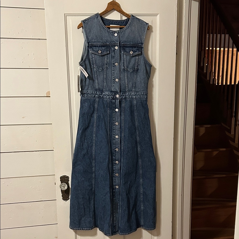 Citizens Of Humanity Blue Denim Idalene Maxi Dress